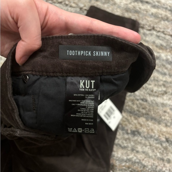 KUT From The Kloth Corduroy Toothpick Skinny Jeans Sz 14 NWT | KUT Skinny Jeans- - Picture 9 of 15